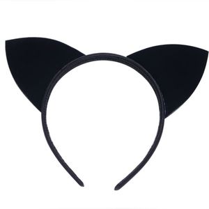 BLACK Velvet Cat Ears Headband NWOT